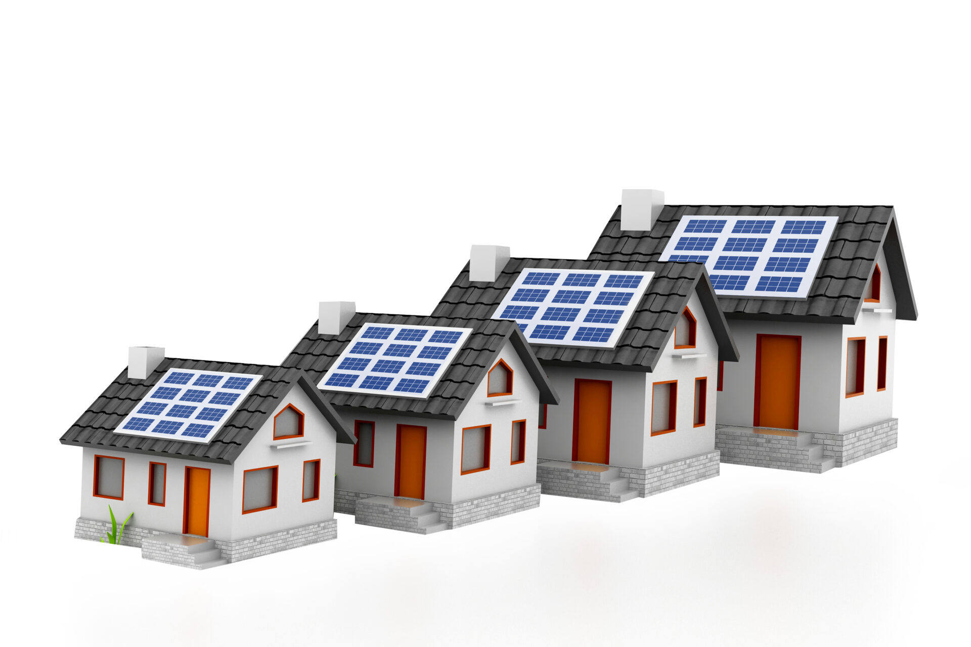 Growing Home Sale Graph With Solar Panels