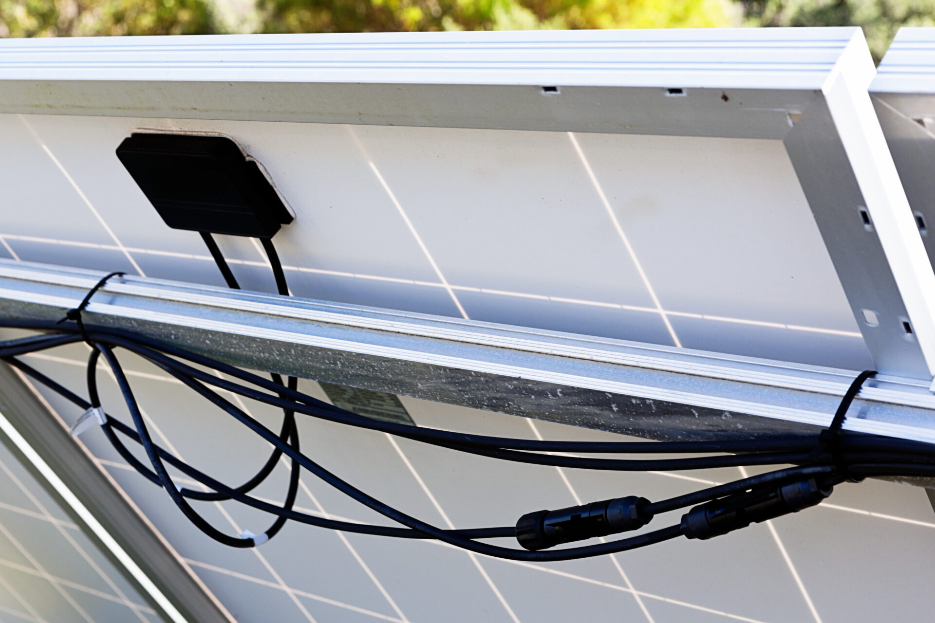 Underside Of A Solar Panel, Showing Wiring